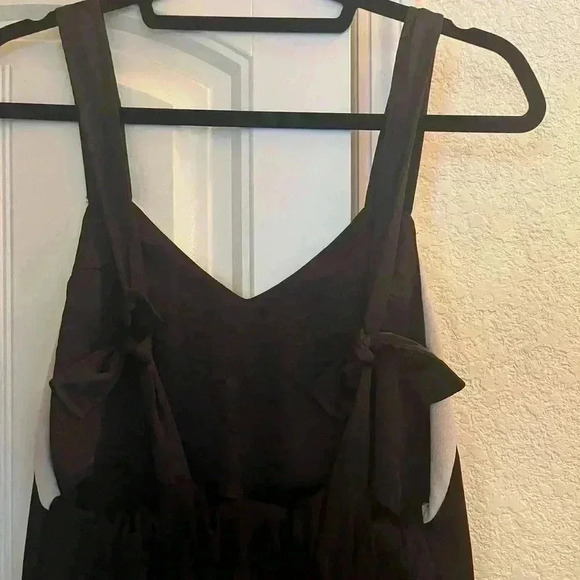 Zara black and tan women’s adorable jumpsuit, wide leg, cropped, size Medium - Picture 5 of 8